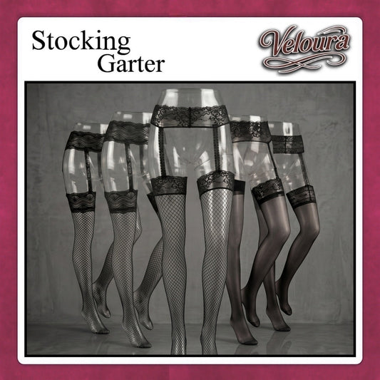 Pekalongan Veloura Stocking Suspender Tights Premium Body Stoking Garter - STG 8916