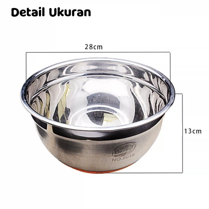 Pekanbaru Mixing Bowl Anti Slip / Mangkok Adonan Anti Licin