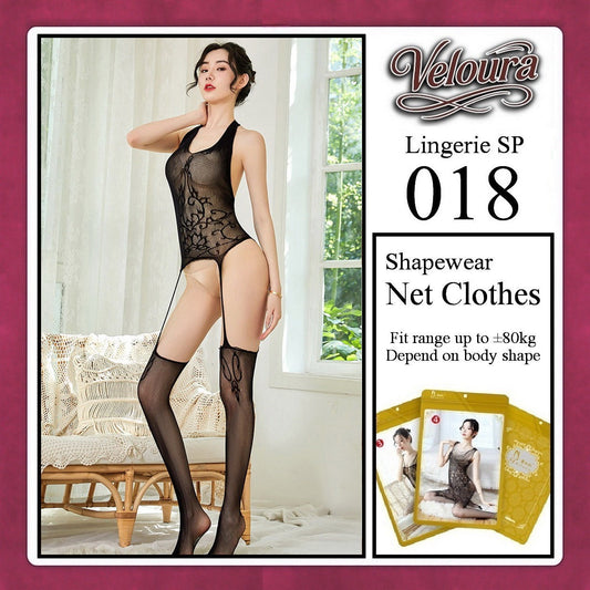 Pekalongan Veloura Bodysuit Spandek Sexy Lingerie Baju Shapewear Net Clothes - SP 018
