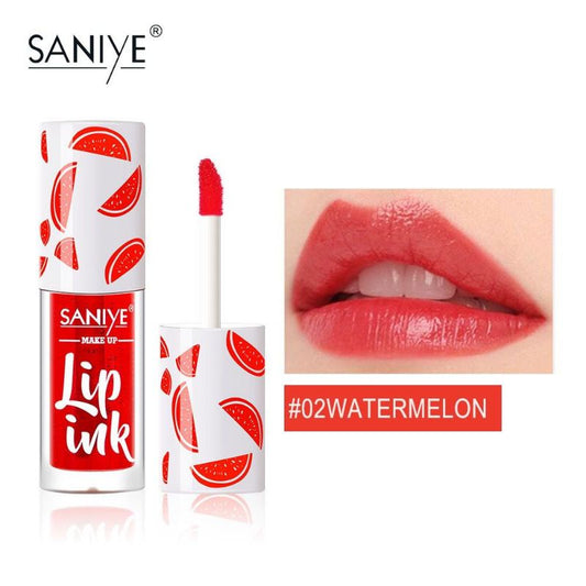 Pekanbaru Saniye【Bpom】Liptint Lip Cream Matte 3 Warna Lipstick Cair Tahan Lama Anti Air Lip