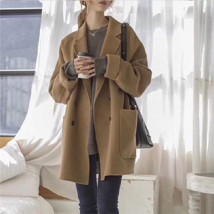 Blazzer Tebal Coat Cardigan Outer Wanita Import Jaket Korea Oversize Elegan Coat Cewek Korean Style ini