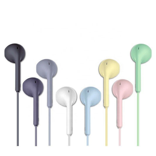Pekanbaru Headset Macaron U19 Hifi Stereo Extra Bass Handsfree Matte Colorfull Earphone