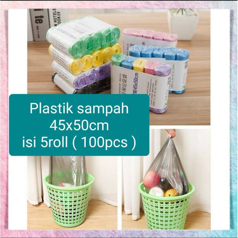HR- Kantong Plastik Sampah gulung 45x50 1 Roll isi 20 pcs dan 5 roll isi 100 pcs