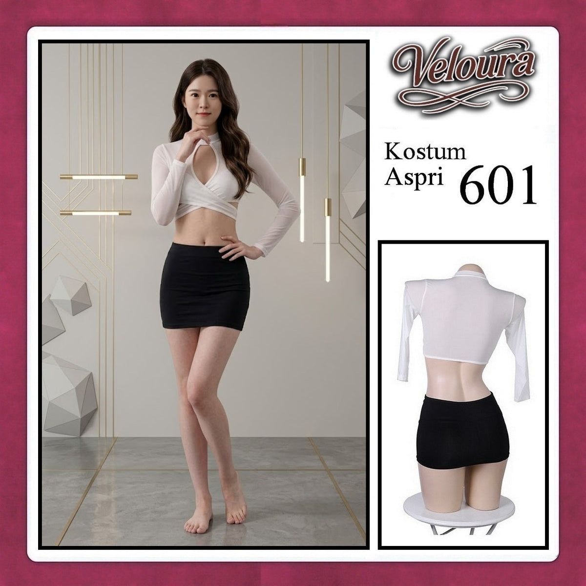 Pekalongan Veloura Pakaian Sexy Lingerie Wanita dan Cosplay Seksi Asisten Pribadi 601