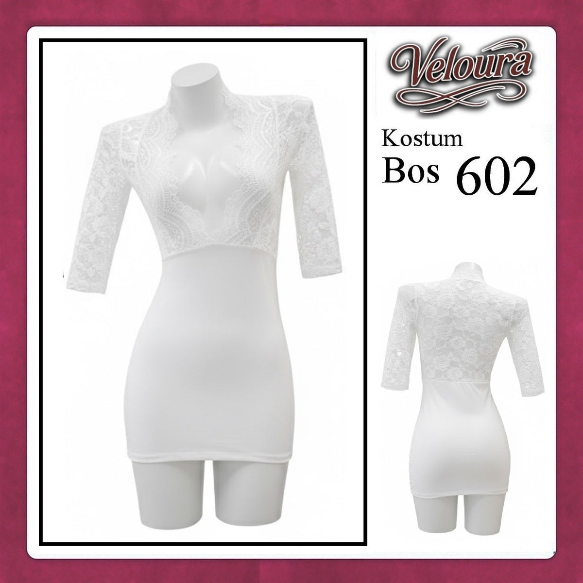 Pekalongan Veloura Boss Lady Cosplay Set - Lingerie Kostum Atasan Crop & Rok Mini Seksi 602
