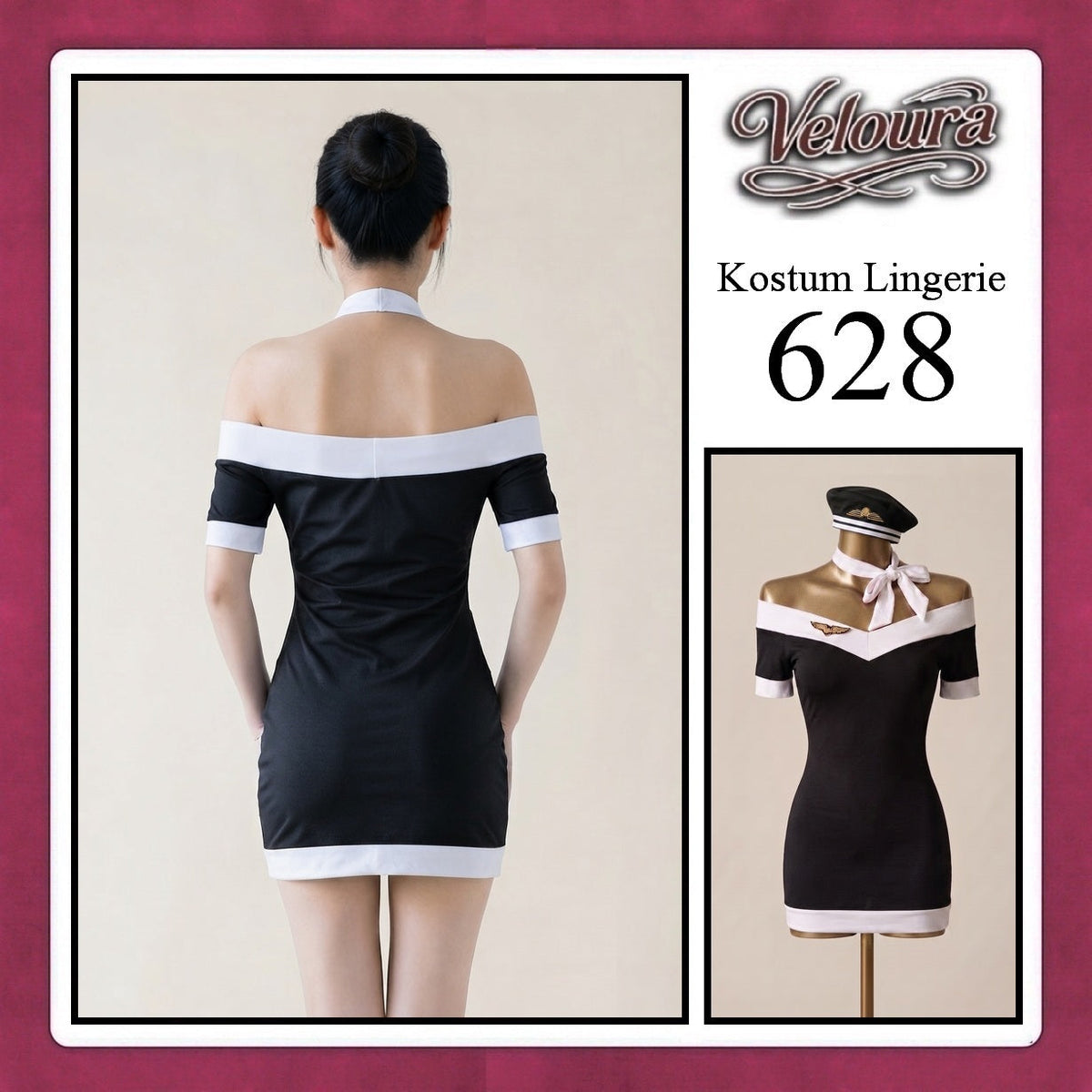 Pekalongan Veloura Sexy Lingerie Pakaian Cosplay Kostum Tema - 627