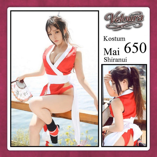 Pekalongan Veloura Sexy Lingerie Pakaian Cosplay Kostum Tema Kof Mai Shiranui - 650