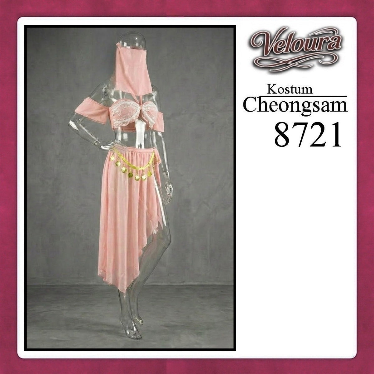 Pekalongan Veloura Pakaian Cheongsam Mini Kostum Lingerie Set Dress Sexy Model Baju China 8721