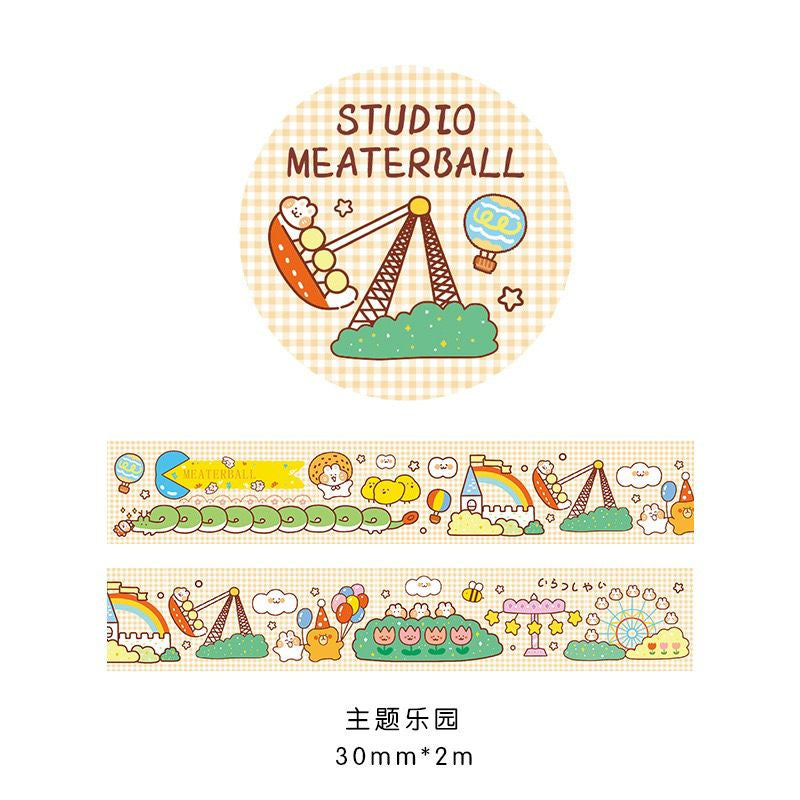 Stiker Roll Motif Cartoon Unik Lucu Roll Tape Scrapbook DIY Stationary Sticker Kit Book Journal Decoration Selotip Washi Tape Kartun Jepang Dekorasi DIY