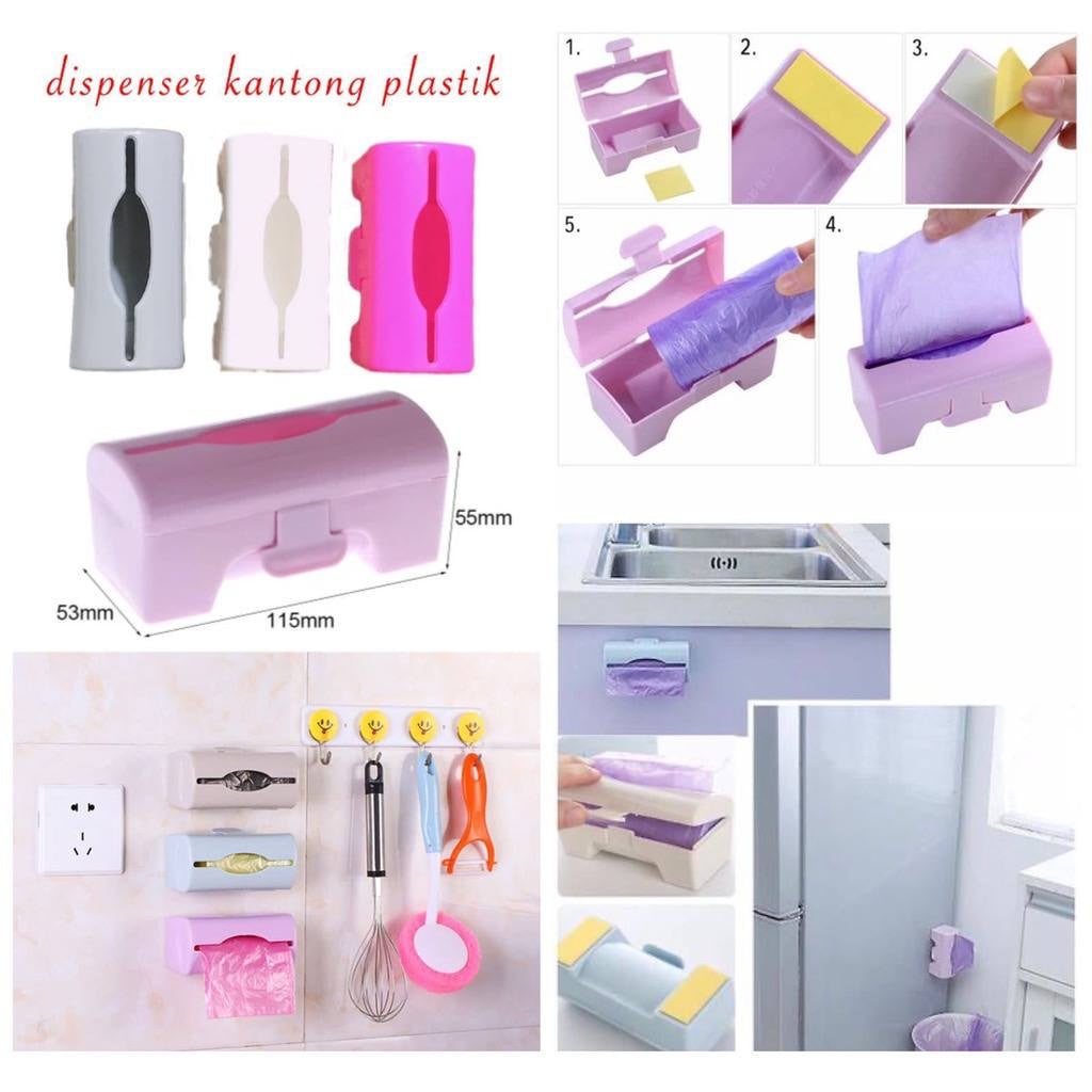 HR- DISPENSER KANTONG PLASTIK ROLL DISPENSER KANTONG SAMPAH PLASTIK SAMPAH GULUNG TRASH BAG HOLDER