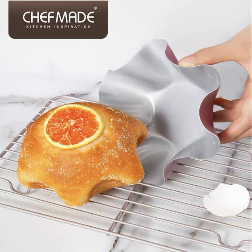 Pekanbaru Chefmade Non- Stick Hexagon Pandoro Bread Mould / Cetakan Roti Segi Enam Wk9823