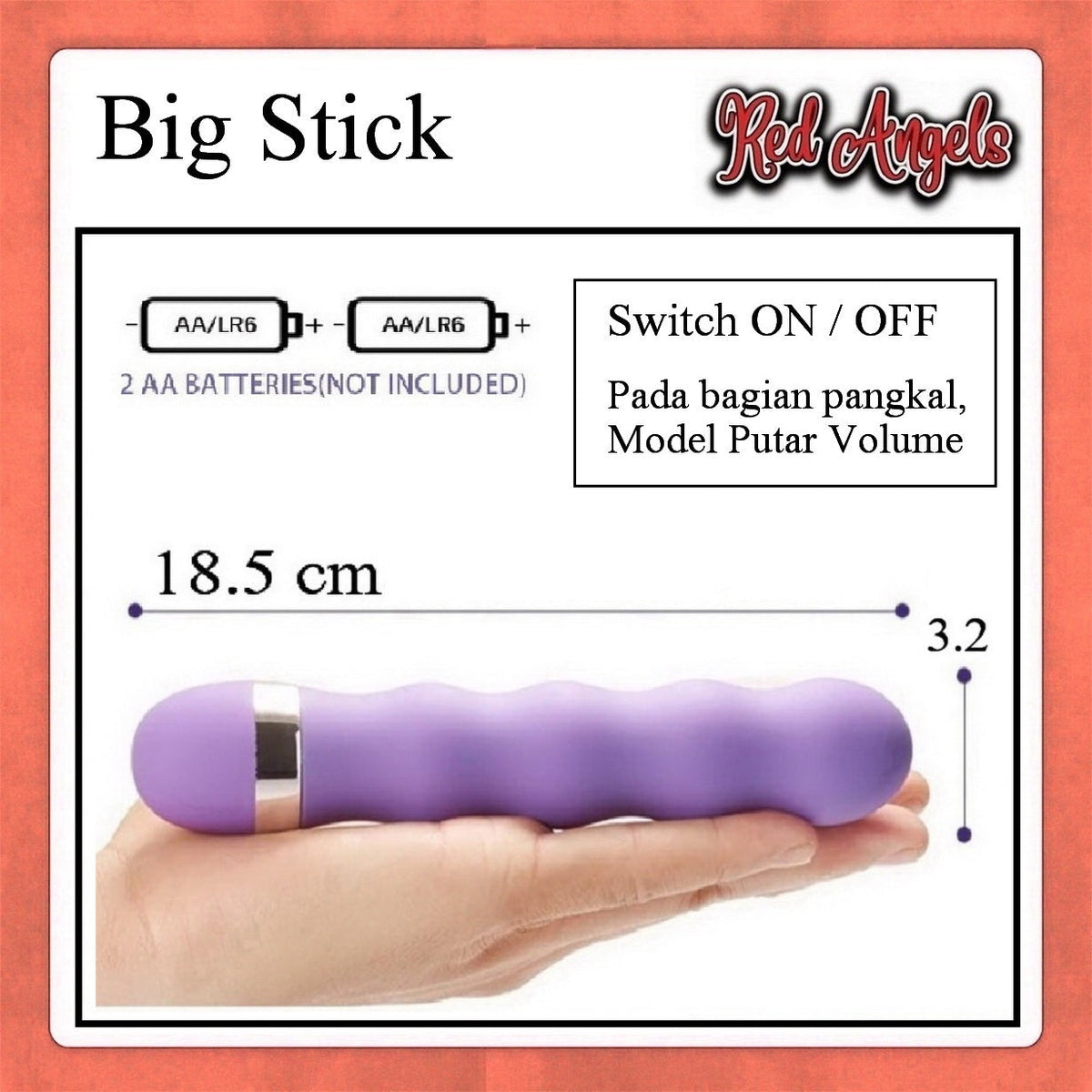 Pekalongan Red Angels Vibrator Big Stick Refill AAA