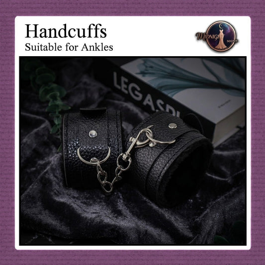 Pekalongan Midnight Handcuffs - Borgol Tangan Velvet PU Leather - Wrist Band