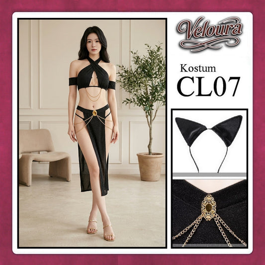 Pekalongan Veloura Sexy Lingerie Pakaian Dress Malam Kostum Egyptian Queen Cleopatra / Assassin - CL07