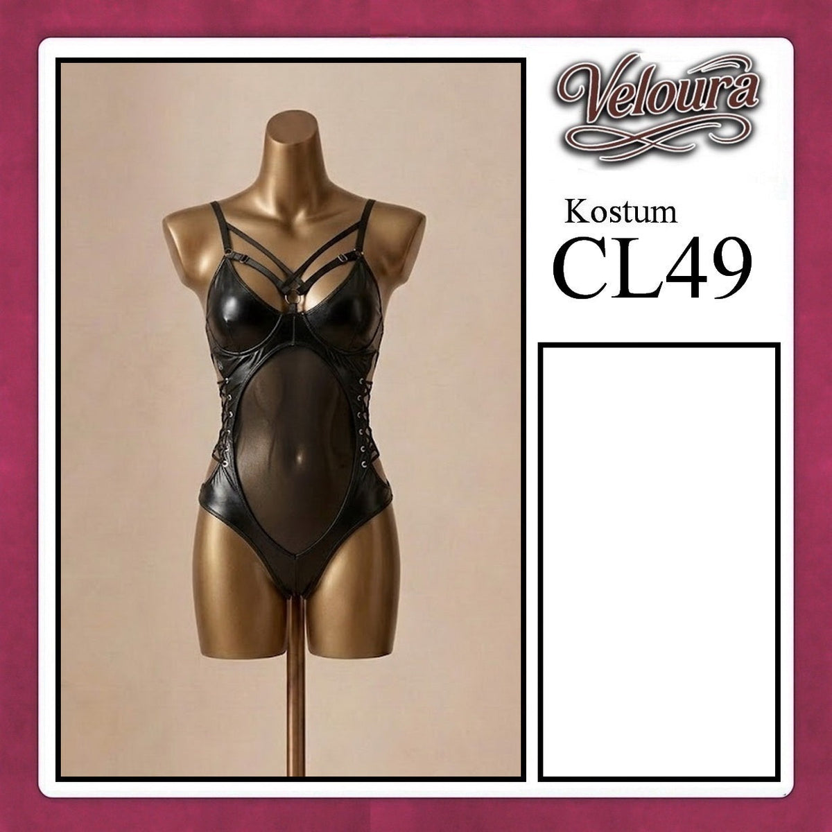 Pekalongan Veloura Sexy Lingerie Pakaian Set Wanita Lingerie Kostum Model Bodysuit - CL49