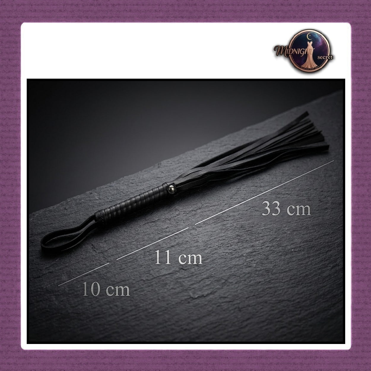 Pekalongan Midnight Whip Short - Cambuk BDSM 44 cm