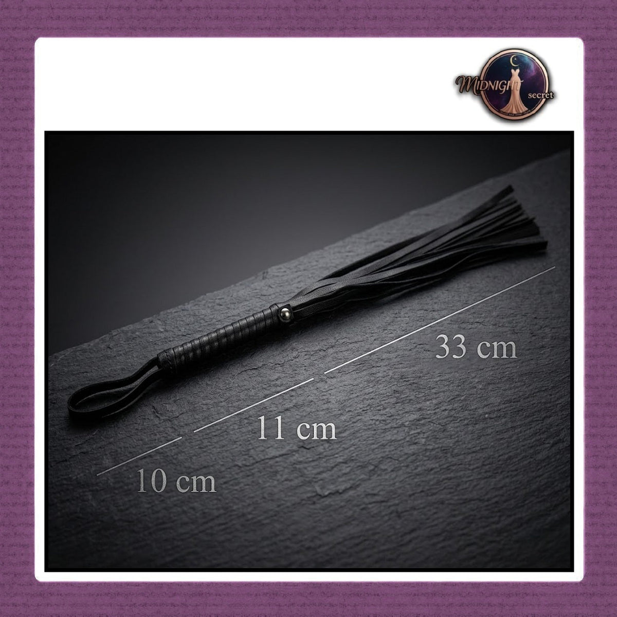 Pekalongan Midnight Whip Short - Cambuk BDSM 44 cm