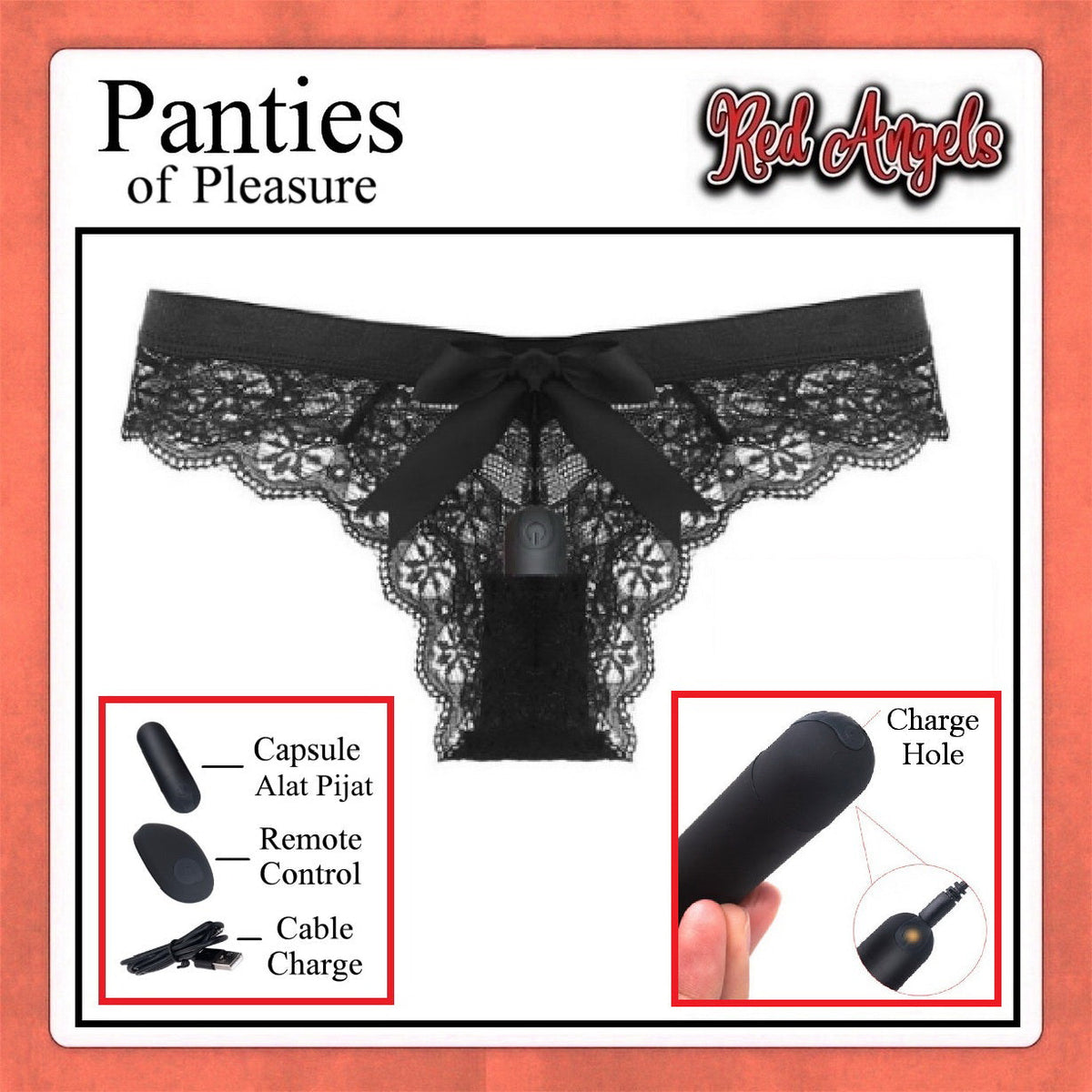 Pekalongan Red Angels Vibrator Panties Of Pleasure Charge Mini Remote