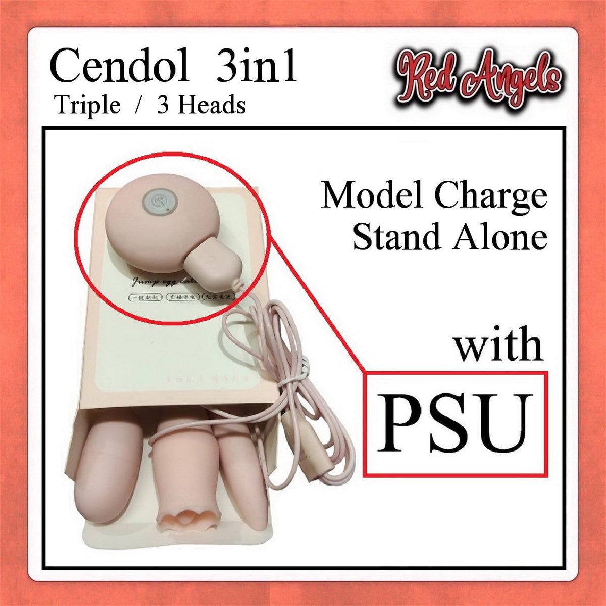 Pekalongan Red Angels Vibrator Cendol 3 in 1 With PSU Charger