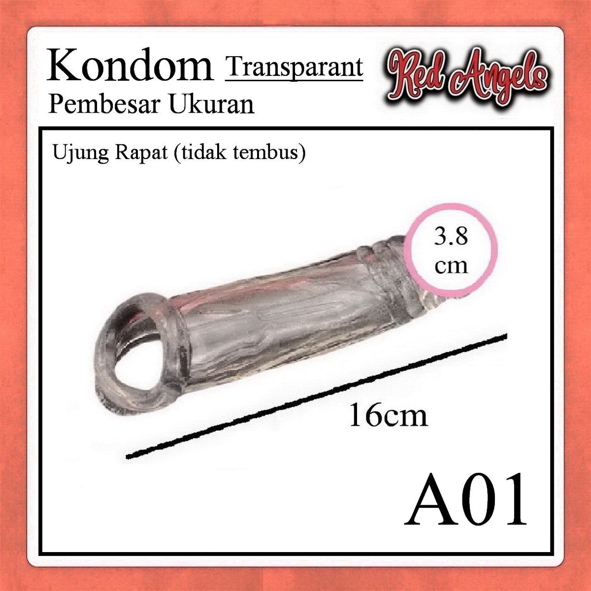 Pekalongan Red Angels Kondom Pria Transparan