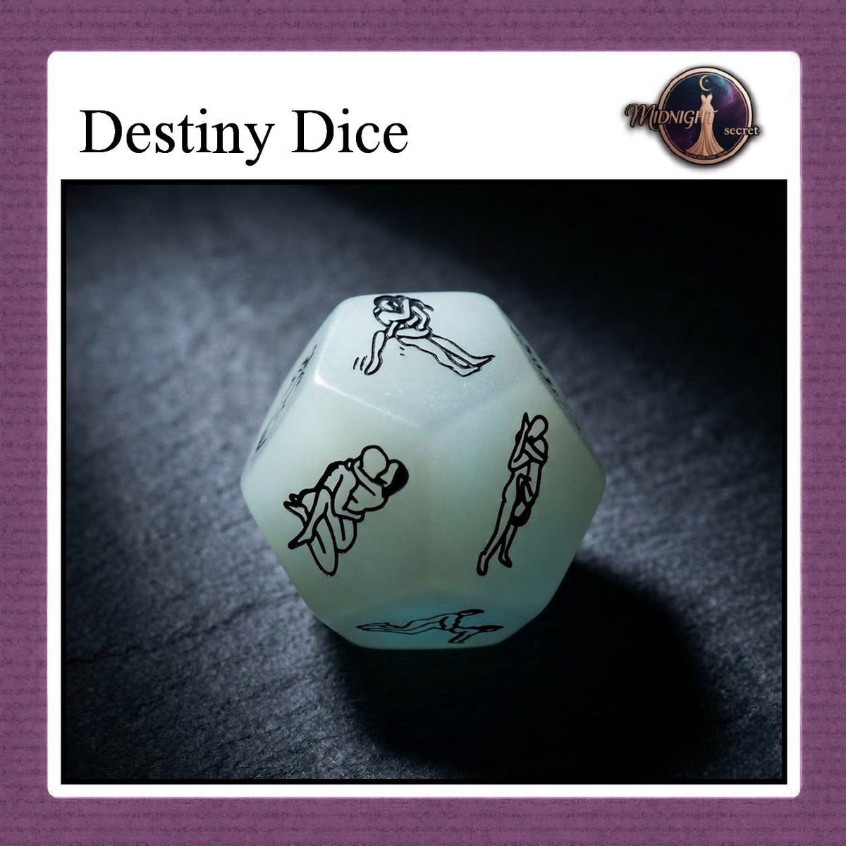 Pekalongan Midnight Destiny Dice - Dadu Sensual 12 Pose Glow in the Dark