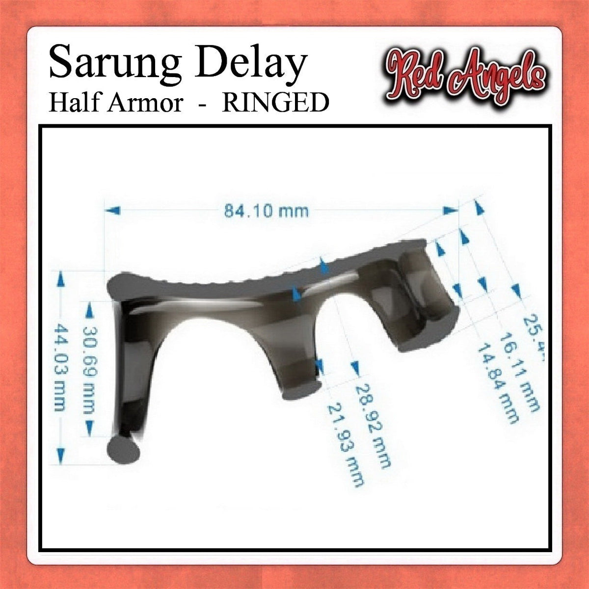 Pekalongan Red Angels Kondom Delay Ejakulasi Half Armor Ringed
