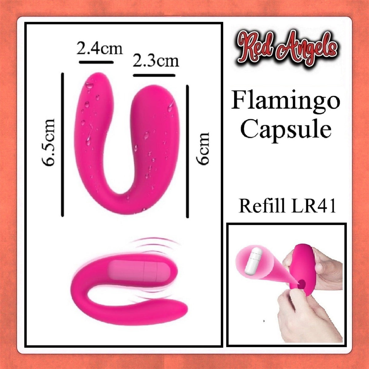 Pekalongan Red Angels Vibrator Flamingo Capsule Refill LR41