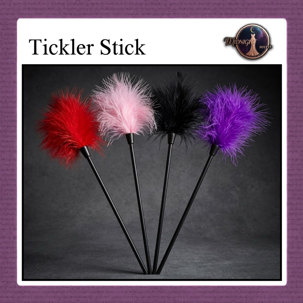 Pekalongan Midnight Tickler Stick - Soft Fur Stick - Aksesoris BDSM