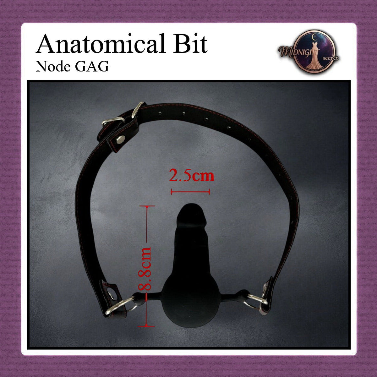 Pekalongan Midnight Mouth GAG - Anatomical Bit Node Gag - Aksesoris BDSM