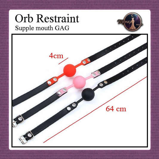 Pekalongan Midnight Mouth GAG - Supple Orb Restraint RBR - Aksesoris BDSM