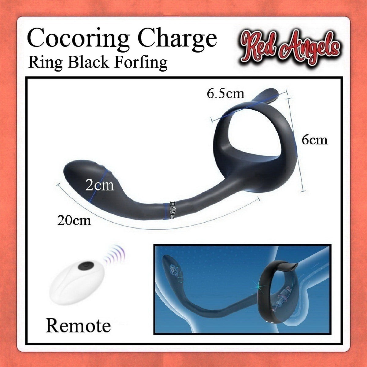 Pekalongan Red Angels Vibrator Pria Cock Ring Forfing Charge