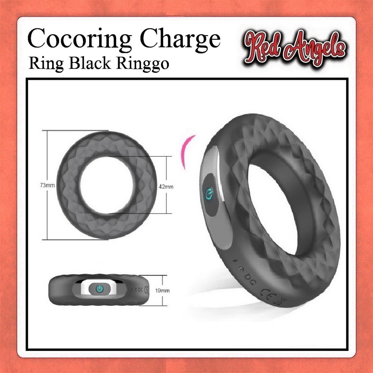 Pekalongan Red Angels Vibrator Pria Black Gear Cock Ring Ringgo