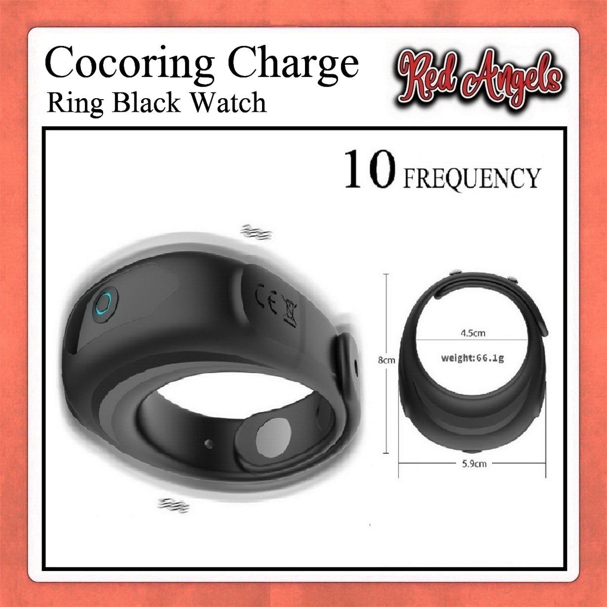 Pekalongan Red Angels Vibrator Pria Cock Ring Watch Charge