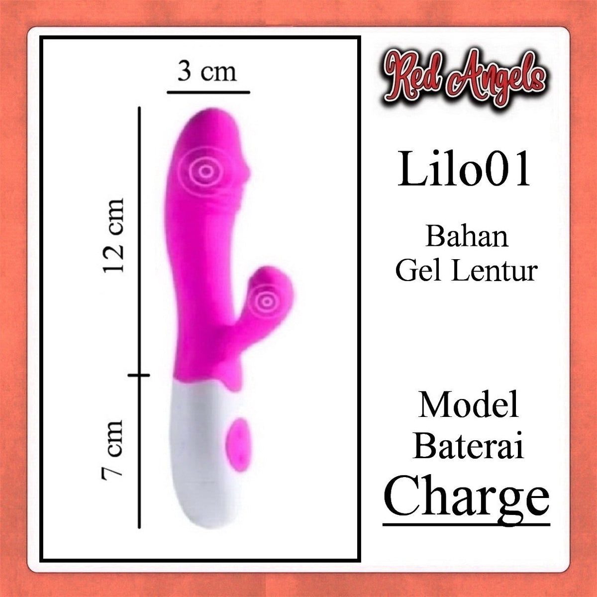 Pekalongan Red Angels Vibrator Lilo 1 Charge Silicon