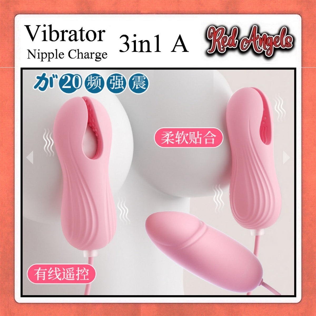 Pekalongan Red Angels Alat Bantu Getar Wanita Vibrator Nipple Clip 3 in 1 A