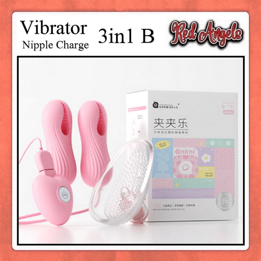 Pekalongan Red Angels Alat Bantu Getar Wanita Vibrator Nipple Clip 3 in 1 B