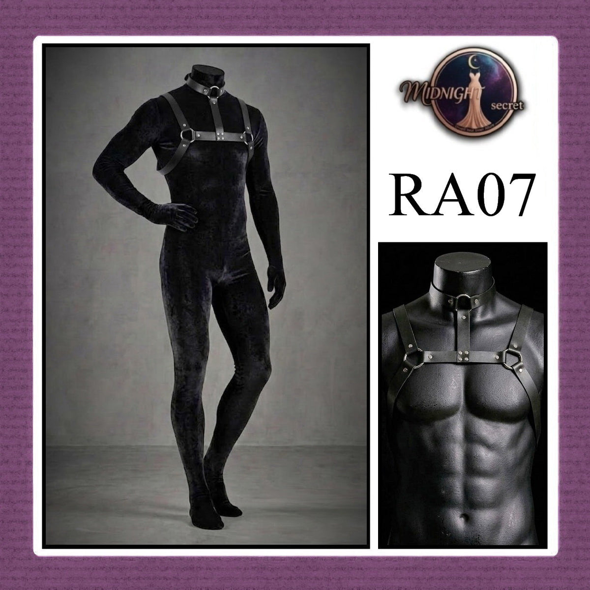 Pekalongan Midnight Body Sexy Harness RA07 - Lingerie Fashion Gothic Streetwear PU Leather