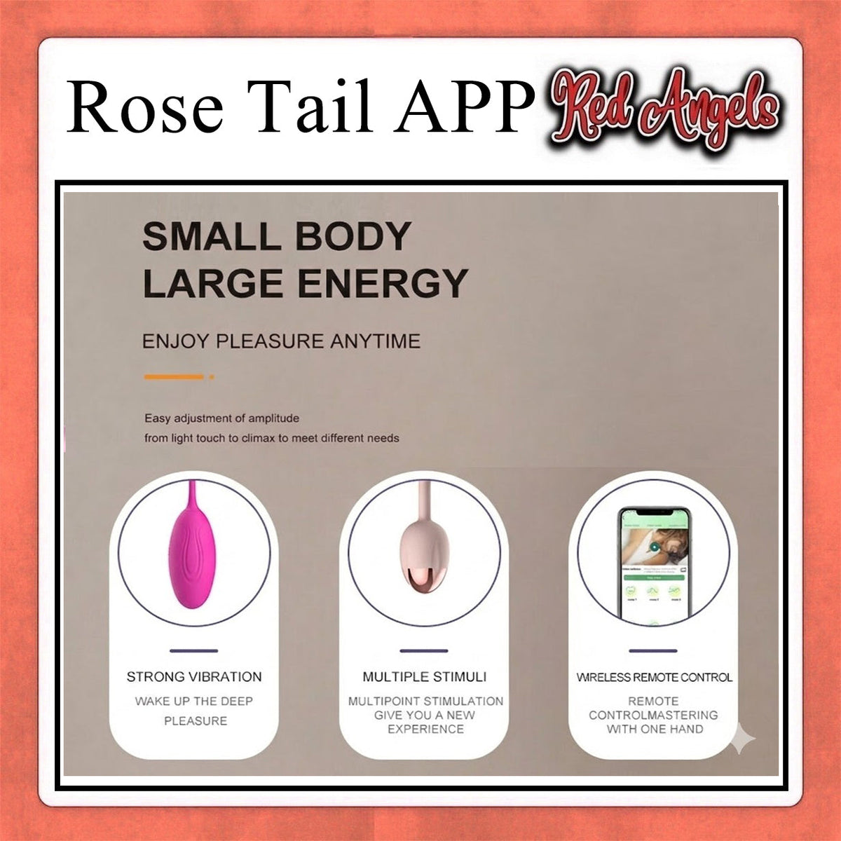 Pekalongan Red Angels Vibrator Alat Getar Wanita ROSE TAIL APP