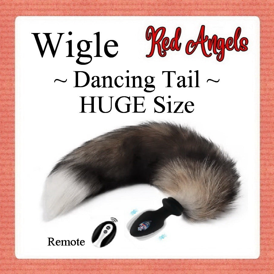 Pekalongan Red Angels Vibrator Anal Plug Dancing Tail Huge Size Wigle Remote