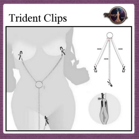Midnight Clip - Trident 3 Way Nipple Clips Aksesoris BDSM
