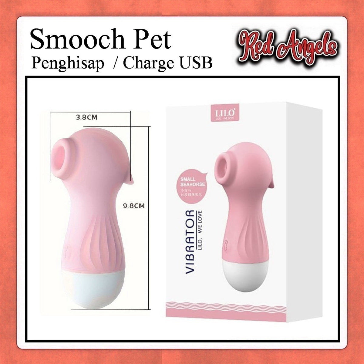 Pekalongan Red Angels Vibrator Smooch Pet Penghisap Charger USB