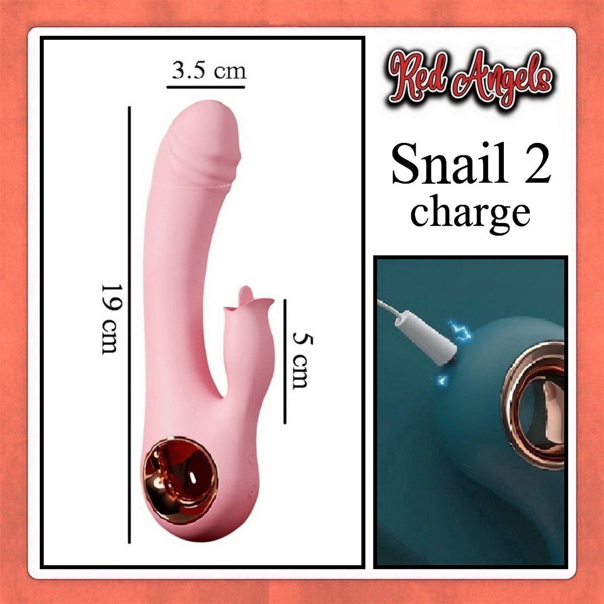 Pekalongan Red Angels Vibrator Lilo Snail 2 Lick Charge