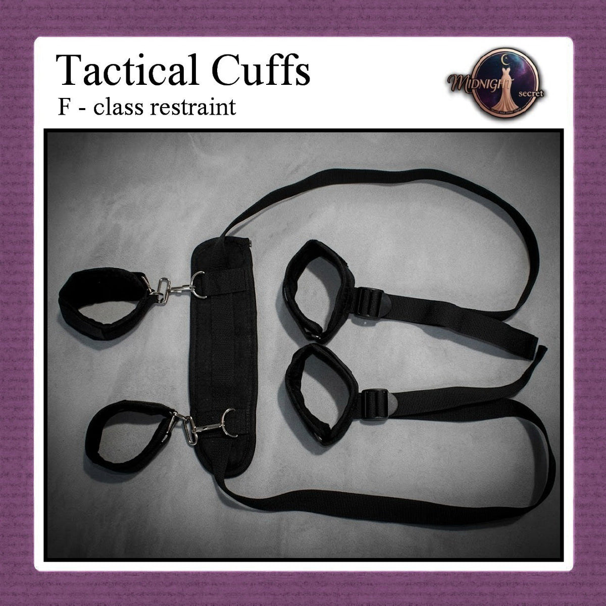 Pekalongan Midnight Tactical Cuffs - F class restraint - Aksesoris BDSM