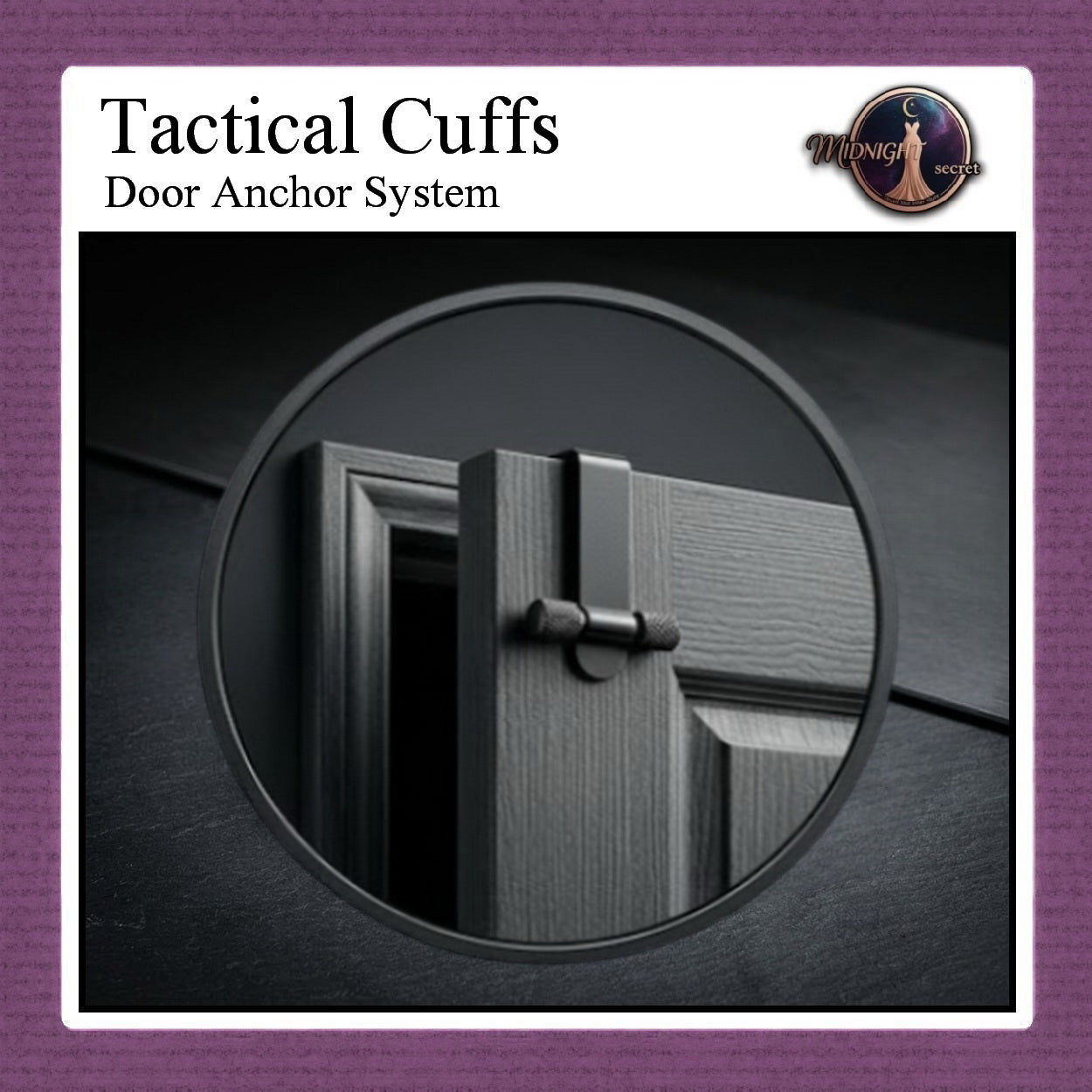 Pekalongan Midnight Tactical Cuffs - Door Anchor System - A class restraint - Aksesoris BDSM Pintu