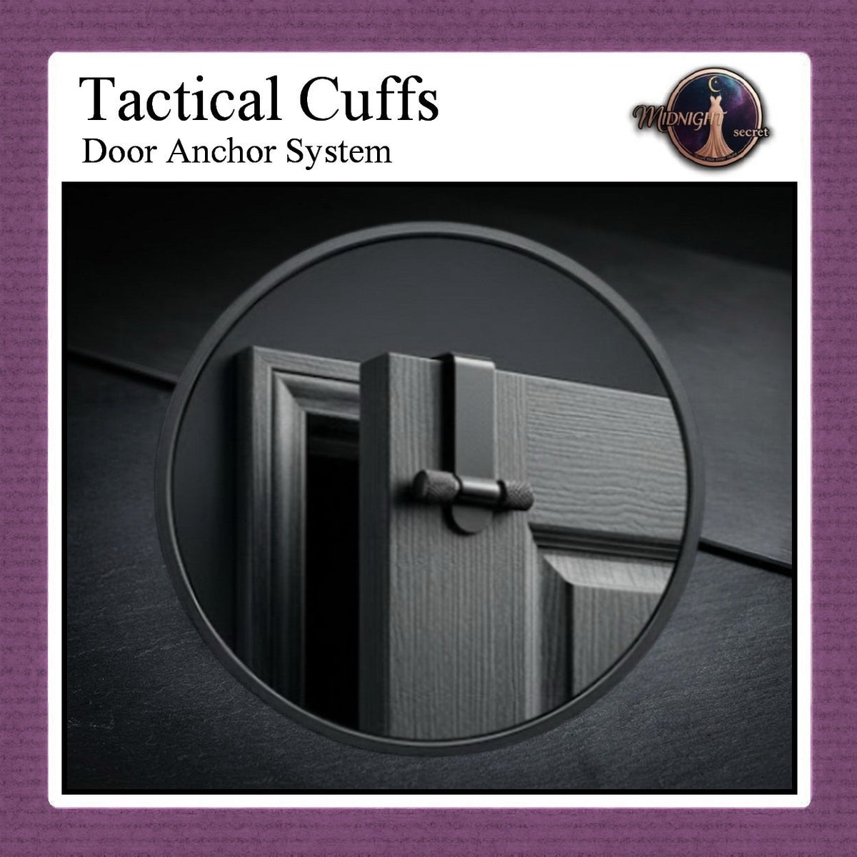Pekalongan Midnight Tactical Cuffs - Door Anchor System - C class restraint - Aksesoris BDSM Pintu