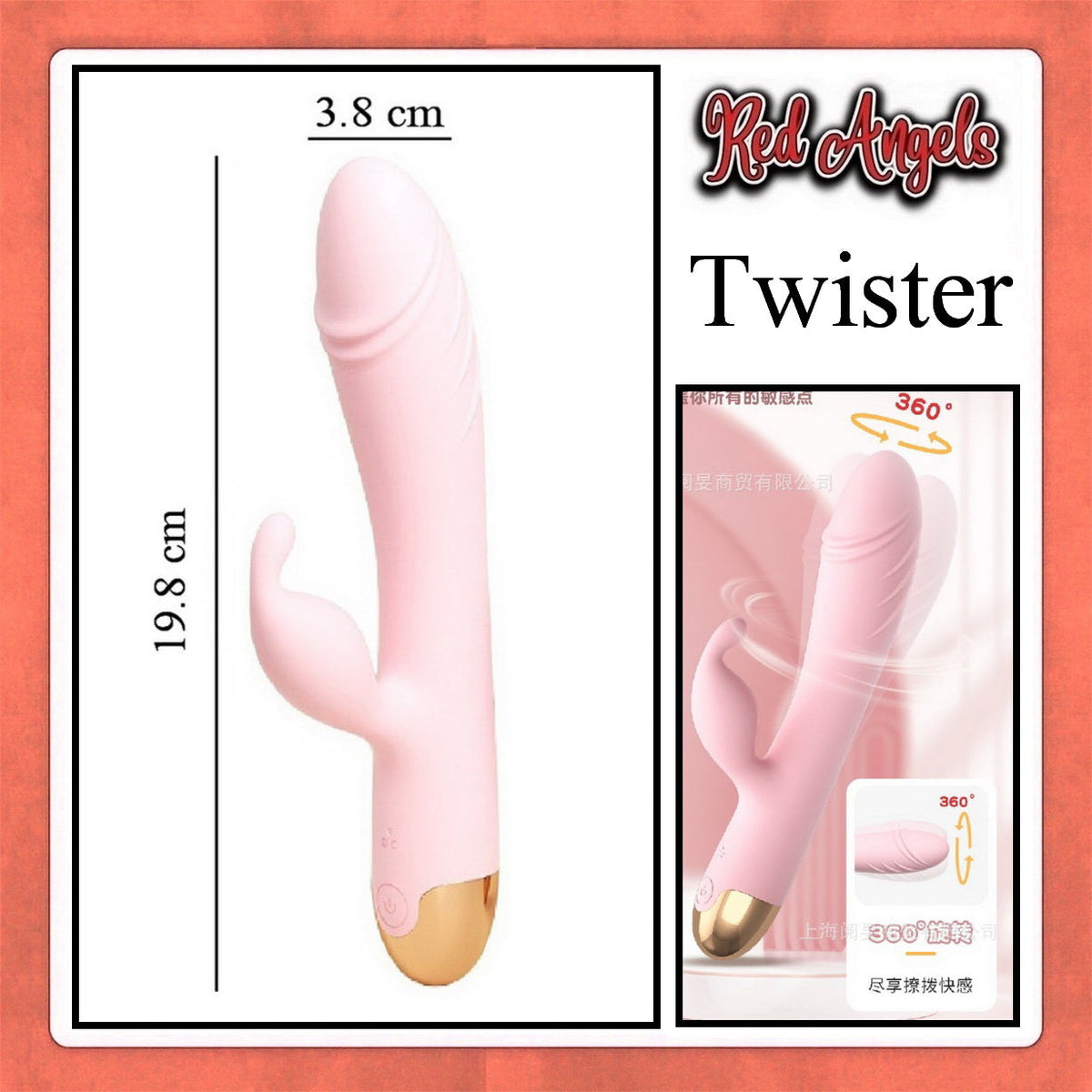 Pekalongan Red Angels Vibrator 360 Derajat Twister Pink