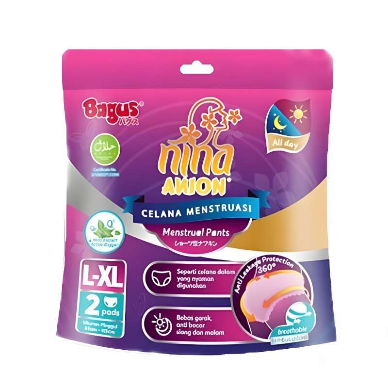 Pekanbaru BAGUS NINA ANION CELANA MENSTRUASI L-XL 2 PIECES