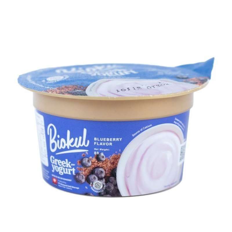 Pekanbaru Biokul Yogurt Greek Blueberry 80Gr