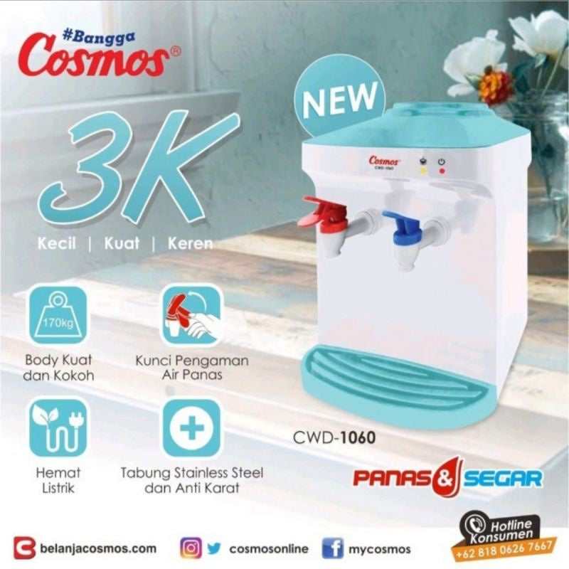 Pekanbaru Water Dispenser Cosmos Cwd 1060 / Dispenser Air Cosmos Cwd-1060