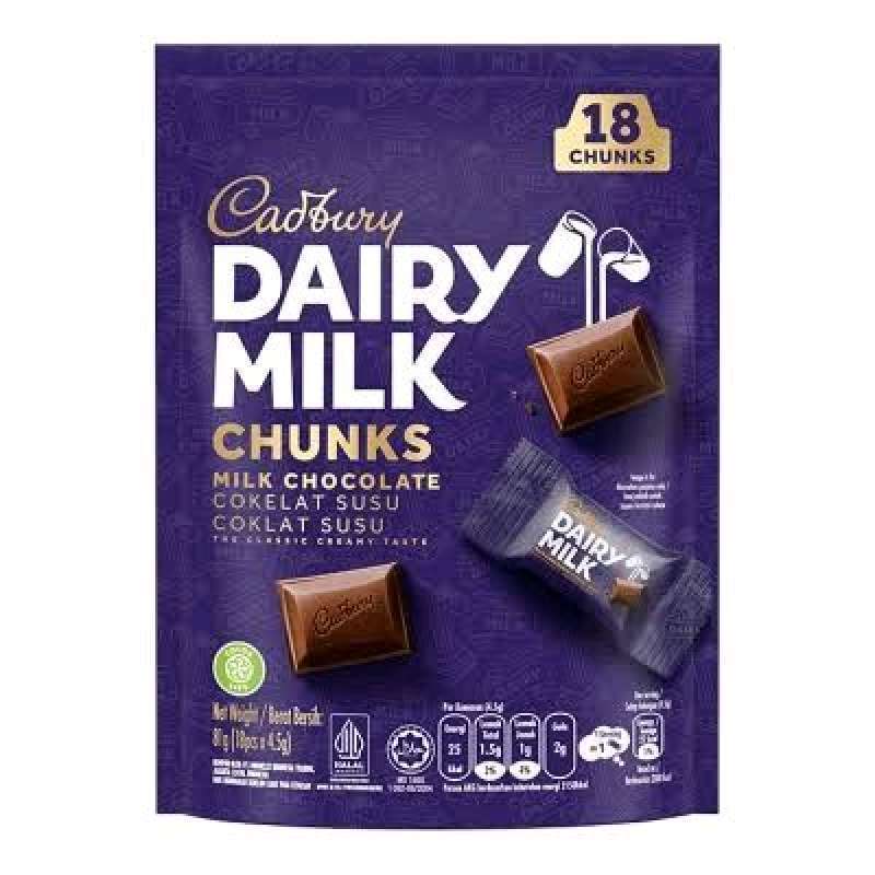 Pekanbaru Cadbury Dairy Milk Chunks Share Bag 18S
